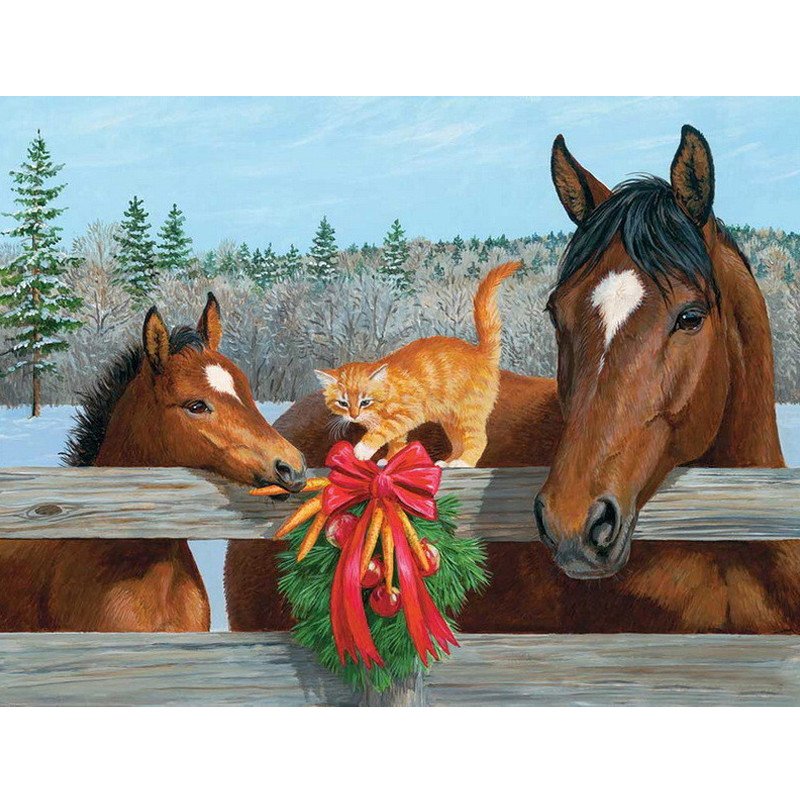 DIY Diamond Painting -  Horse Christmas - Zana Horse - 1