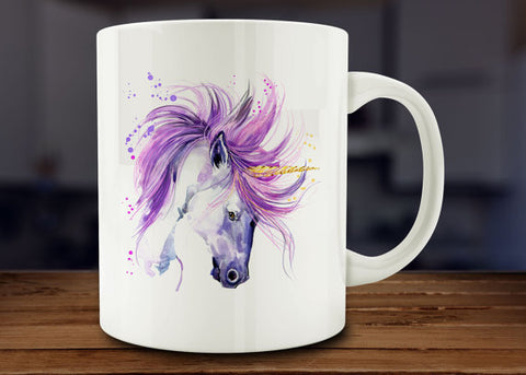 Unicorn Mug - Handmade - Water Color Design