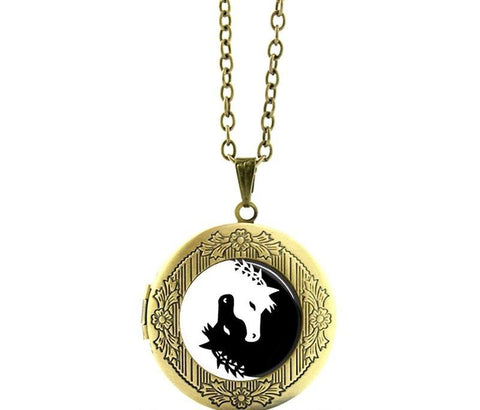 Yin-Yang Horse Necklace