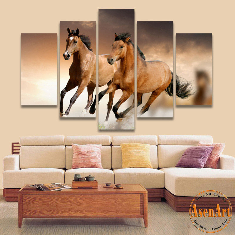 Wall Art Decor - Running Horses - Zana Horse