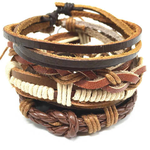 Wrap Leather Bracelets 4pcs 1