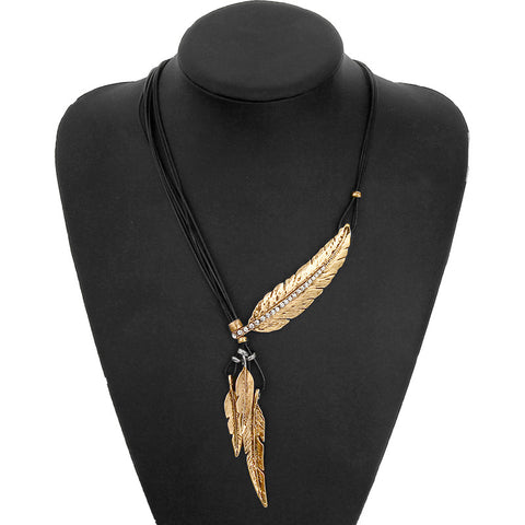 Bohemian Style Feather Necklace