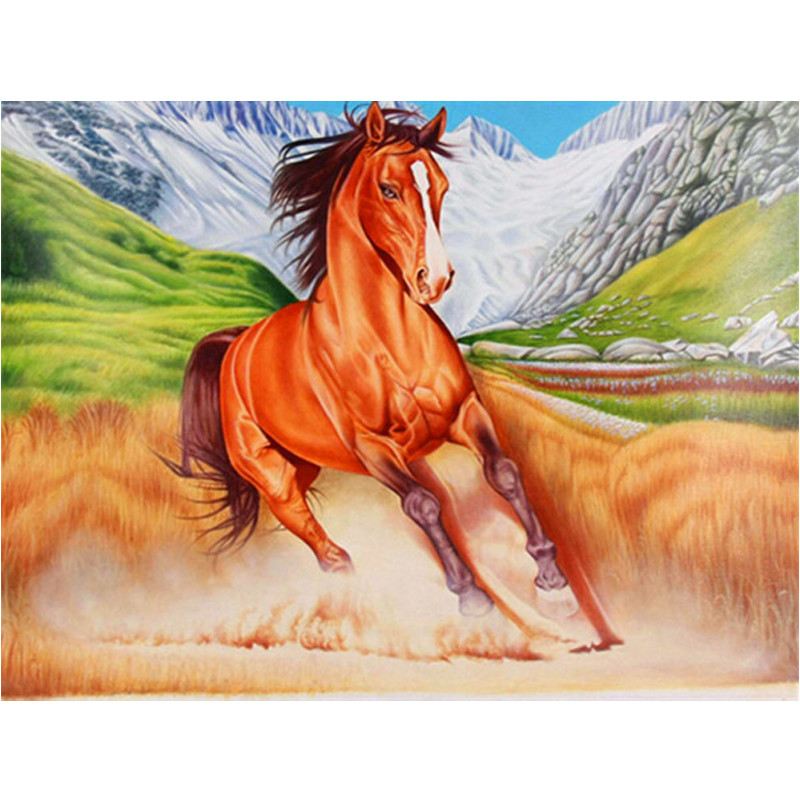 DIY Diamond Painting - The Running Horse - Zana Horse - 1
