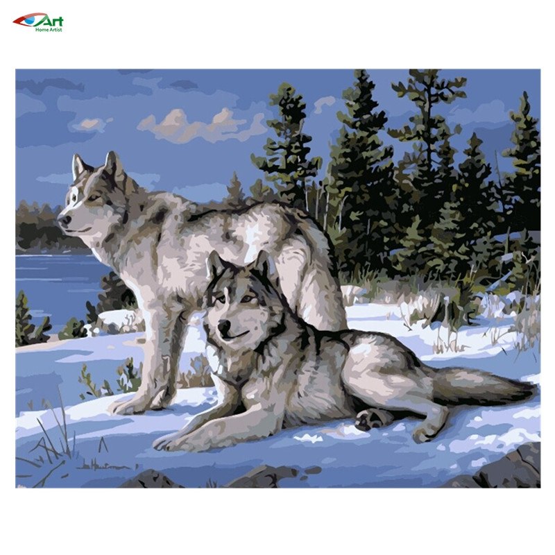 Painting By Numbers - Snow Wolf - Zana Horse - 1