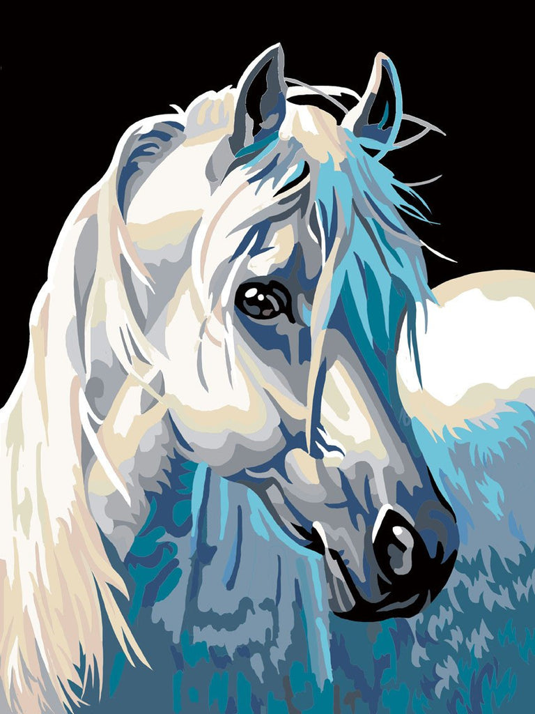 Painting By Numbers - White Horse - Zana Horse - 1