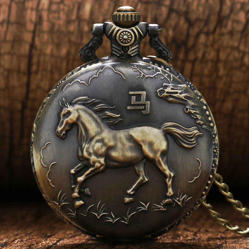 3D Horse Pocket Watch