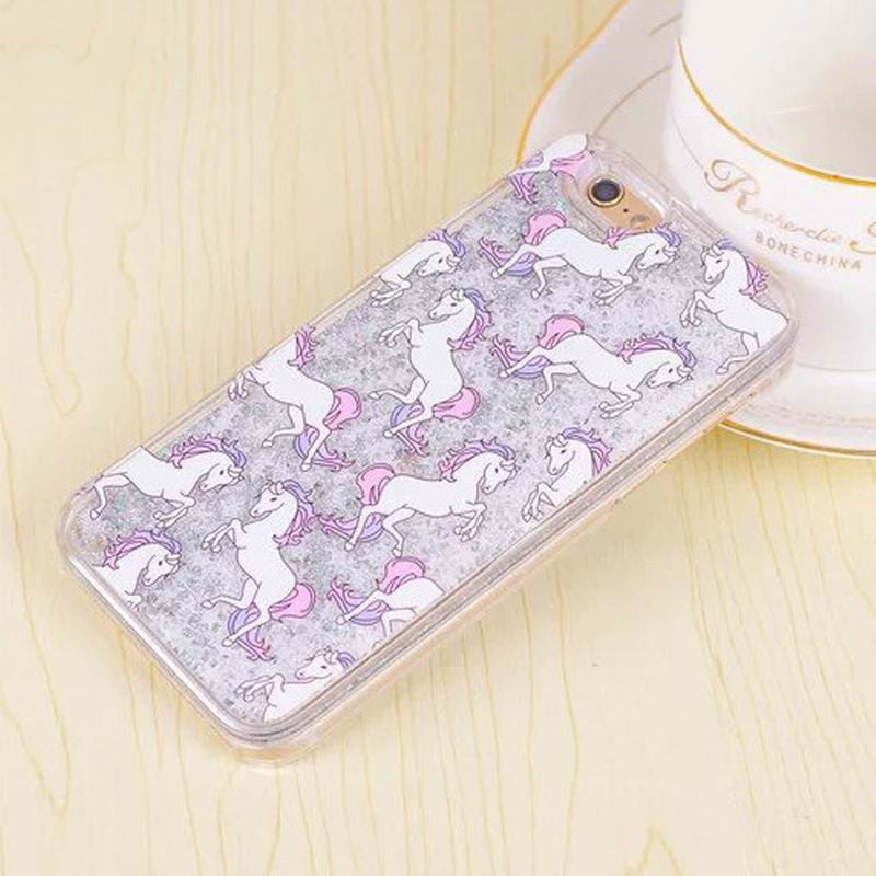 Horse iPhone Hardcase Cover with Liquid Glitters