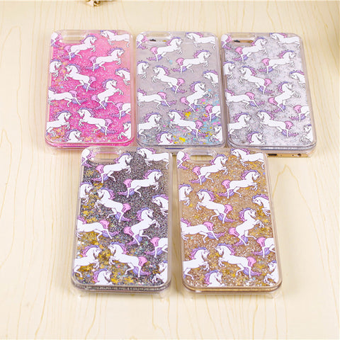 Horse iPhone Hardcase Cover with Liquid Glitters