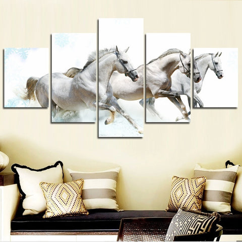 Wall Art Decor - White Horses