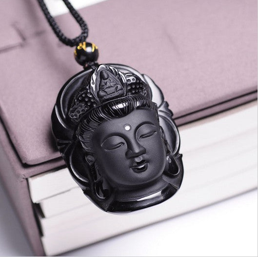 Serenity Obsidian Buddha Head