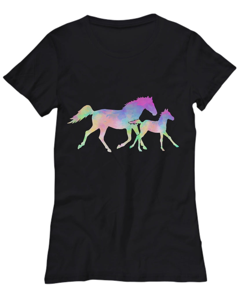 Colorful Mare & Foal T-shirt - Zana Horse - 1